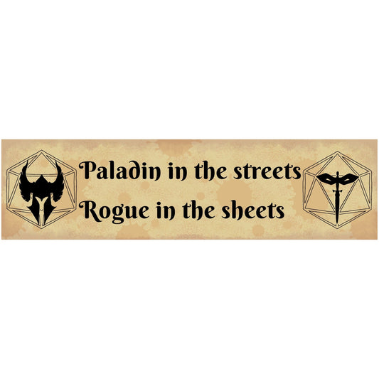 Paladin in the Streets Bumper-Sticker | 3"x11" | Deviant Kreations - Deviantkreations