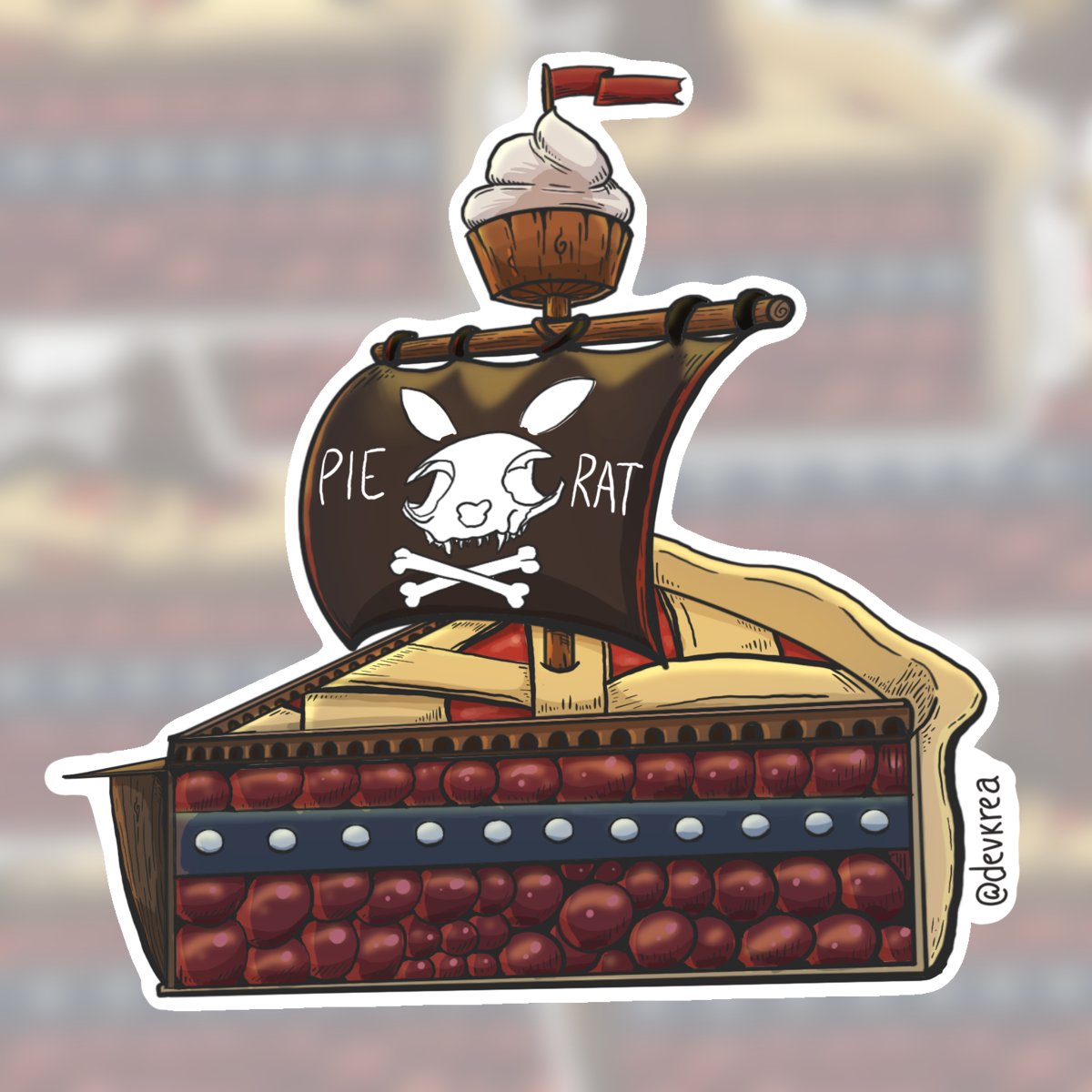 Pierat 3" Vinyl Sticker | Deviant Kreations - Deviantkreations