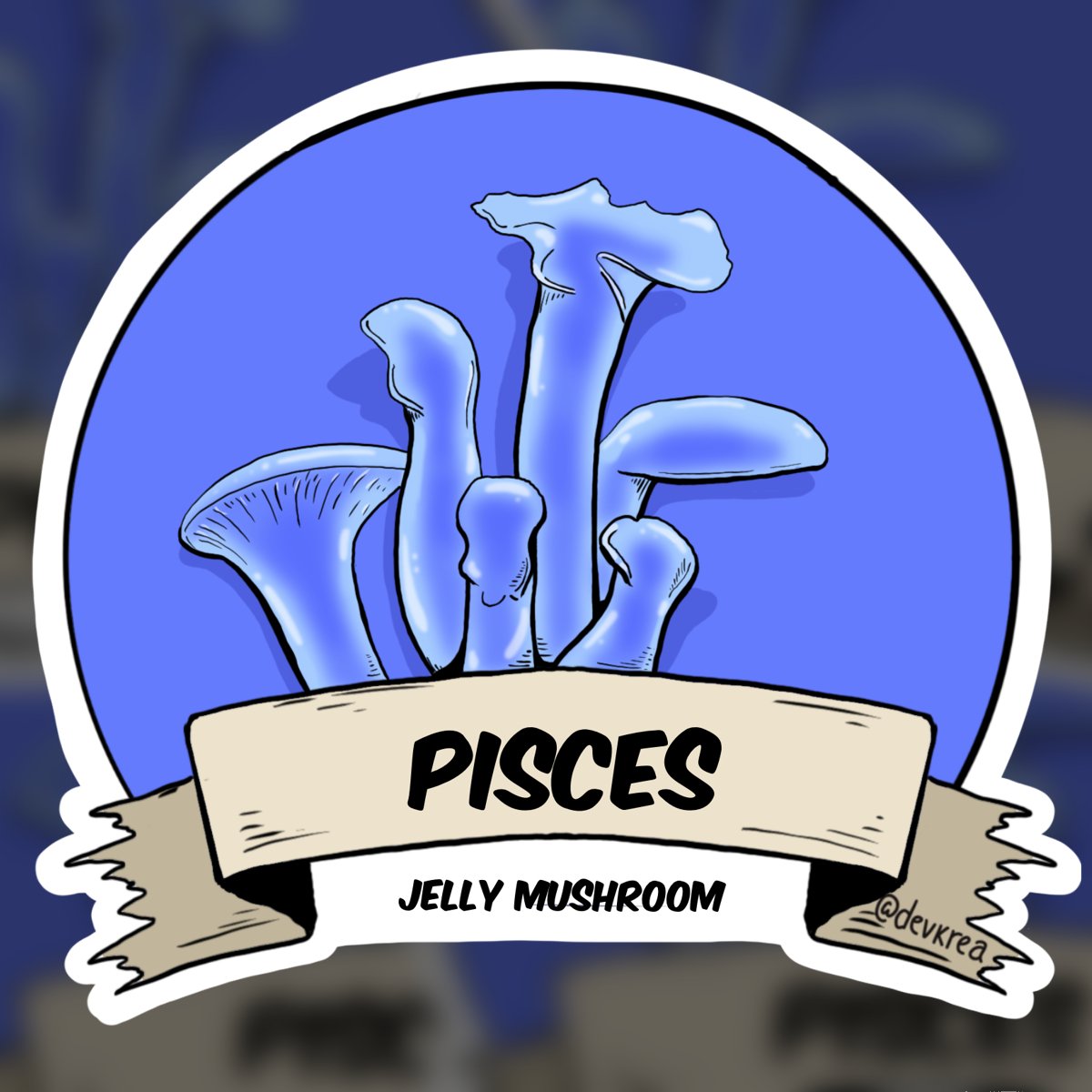 Pisces Zodiac 3" Vinyl Sticker | Deviant Kreations - Deviantkreations