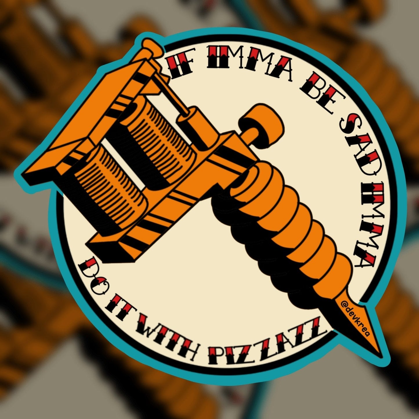 Pizzazz Sticker | 3" | DevKrea - Deviantkreations