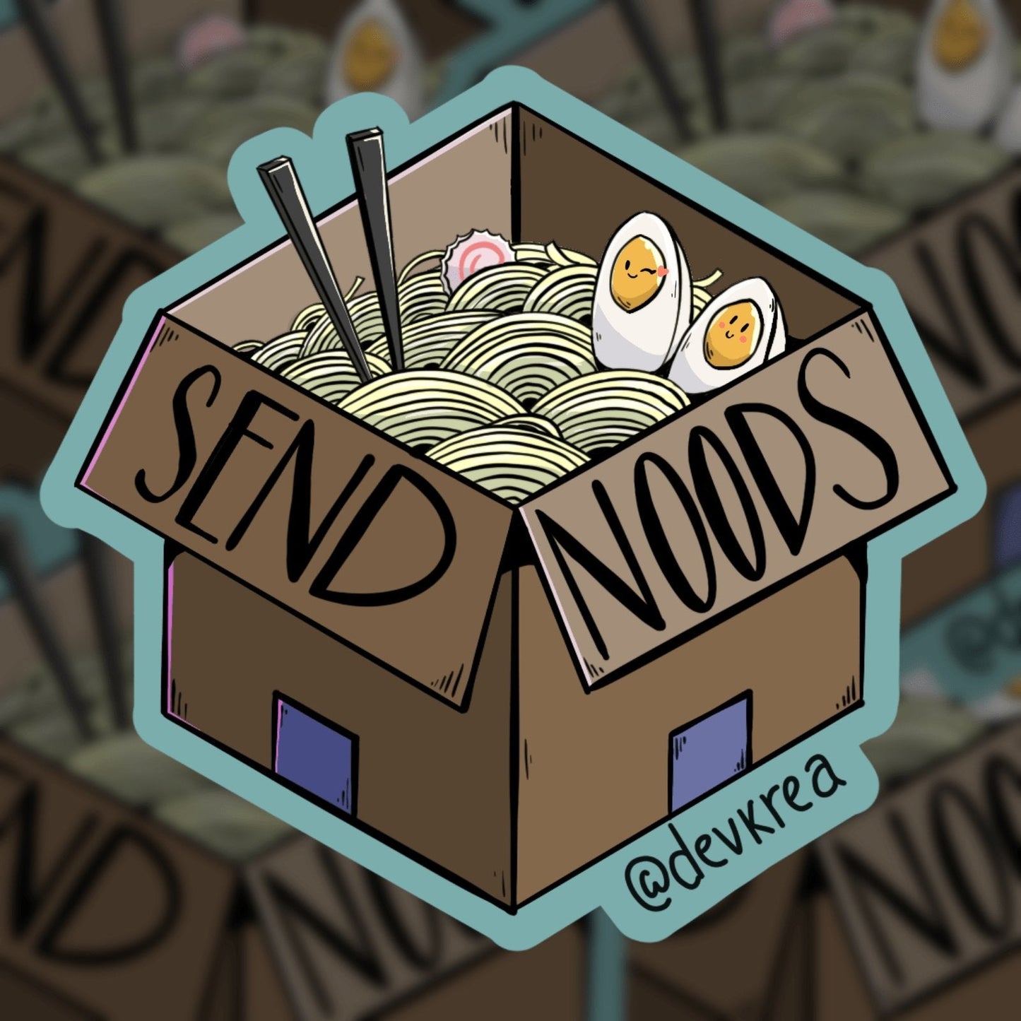 Send Noods Vinyl Sticker | 3" | Devkrea - Deviantkreations