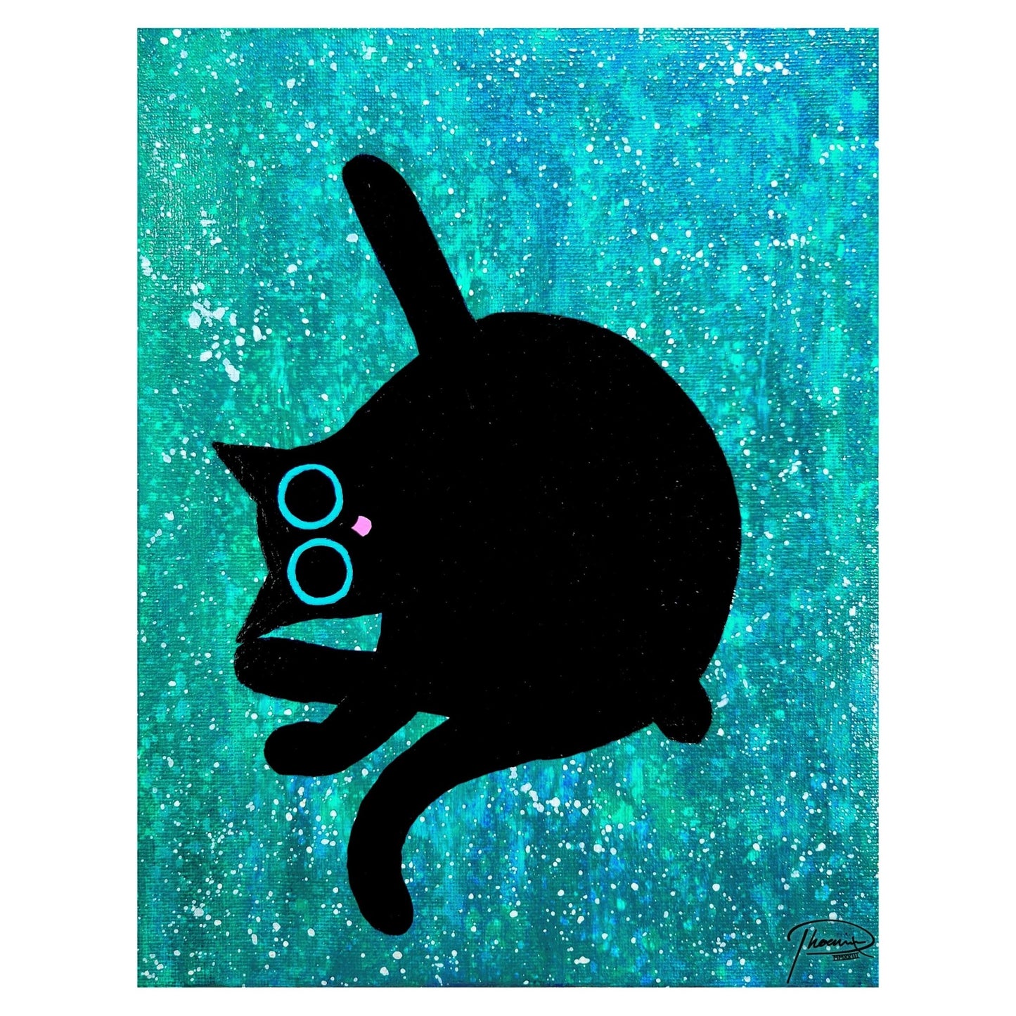 Silly Void Cat Print | 8.5"x11" | Wall Art | Apollonian Art | Deviant Kreations - Deviantkreations