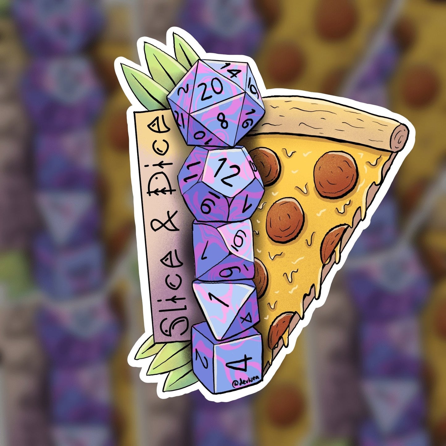 Slice and Dice Sticker | 3" | DevKrea - Deviantkreations