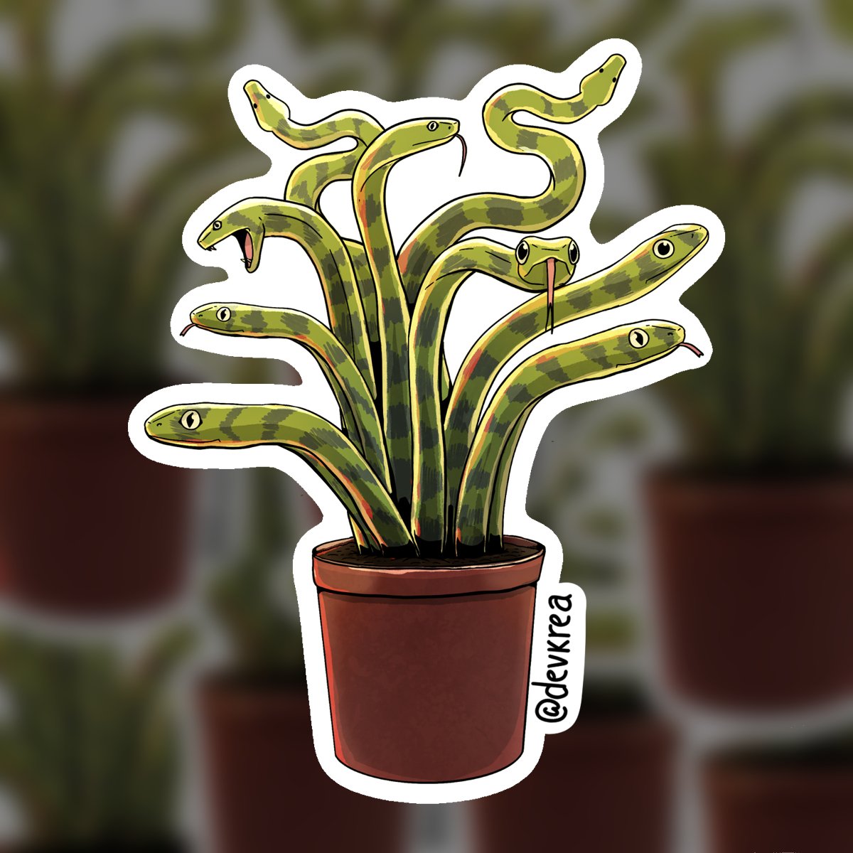 Snake plant 3" Vinyl Sticker | Deviant Kreations - Deviantkreations