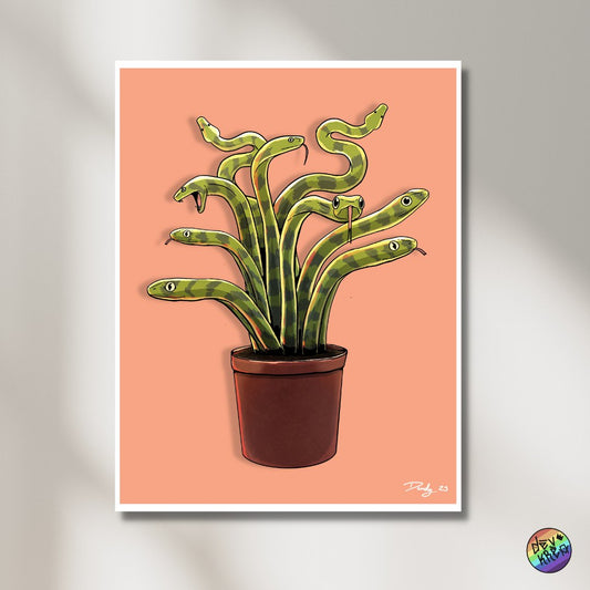 Snake Plant Print | 8.5"x11" & 12"x18" | Deviant Kreations - Deviantkreations