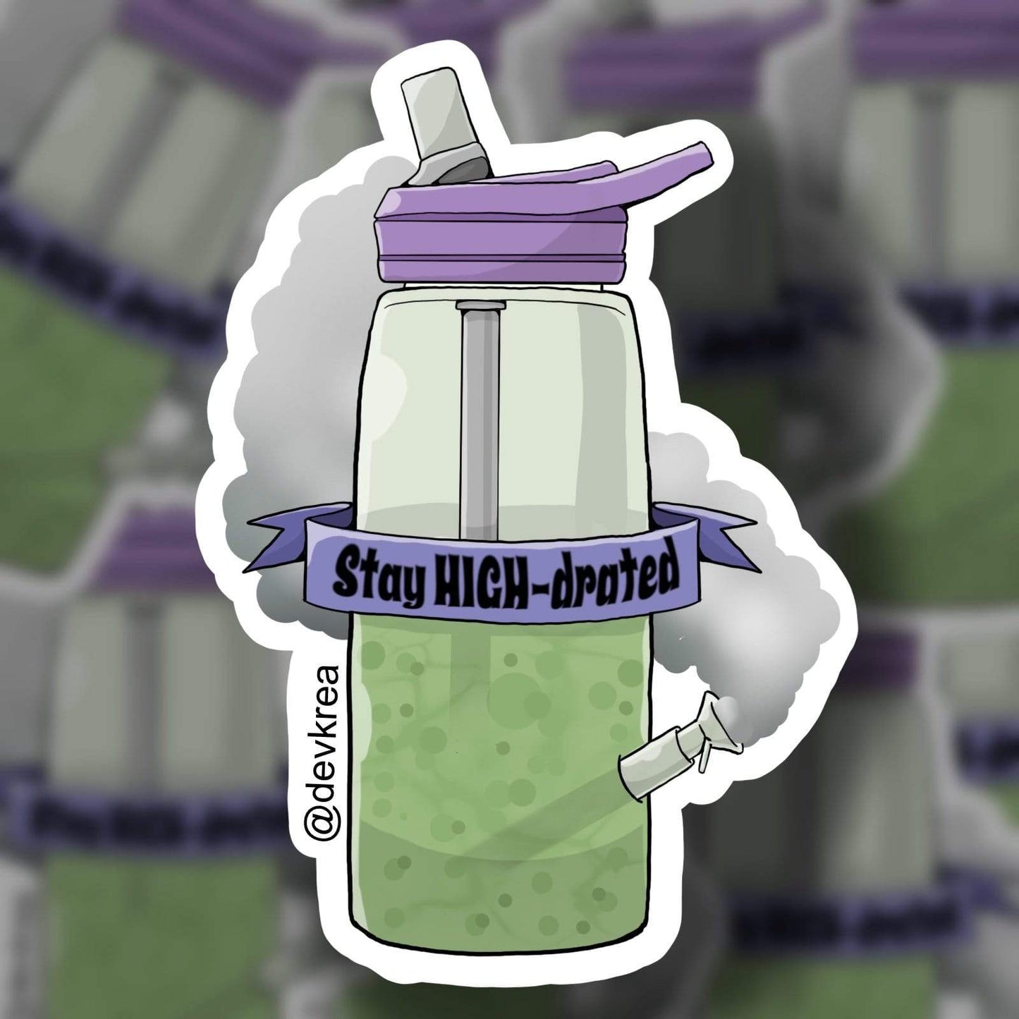Stay High Drated Sticker | 3" | DevKrea - Deviantkreations