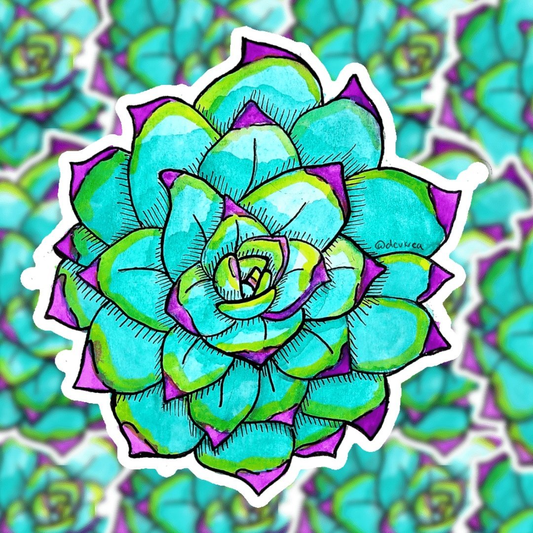 Succulent Sticker | 3" | DevKrea - Deviantkreations