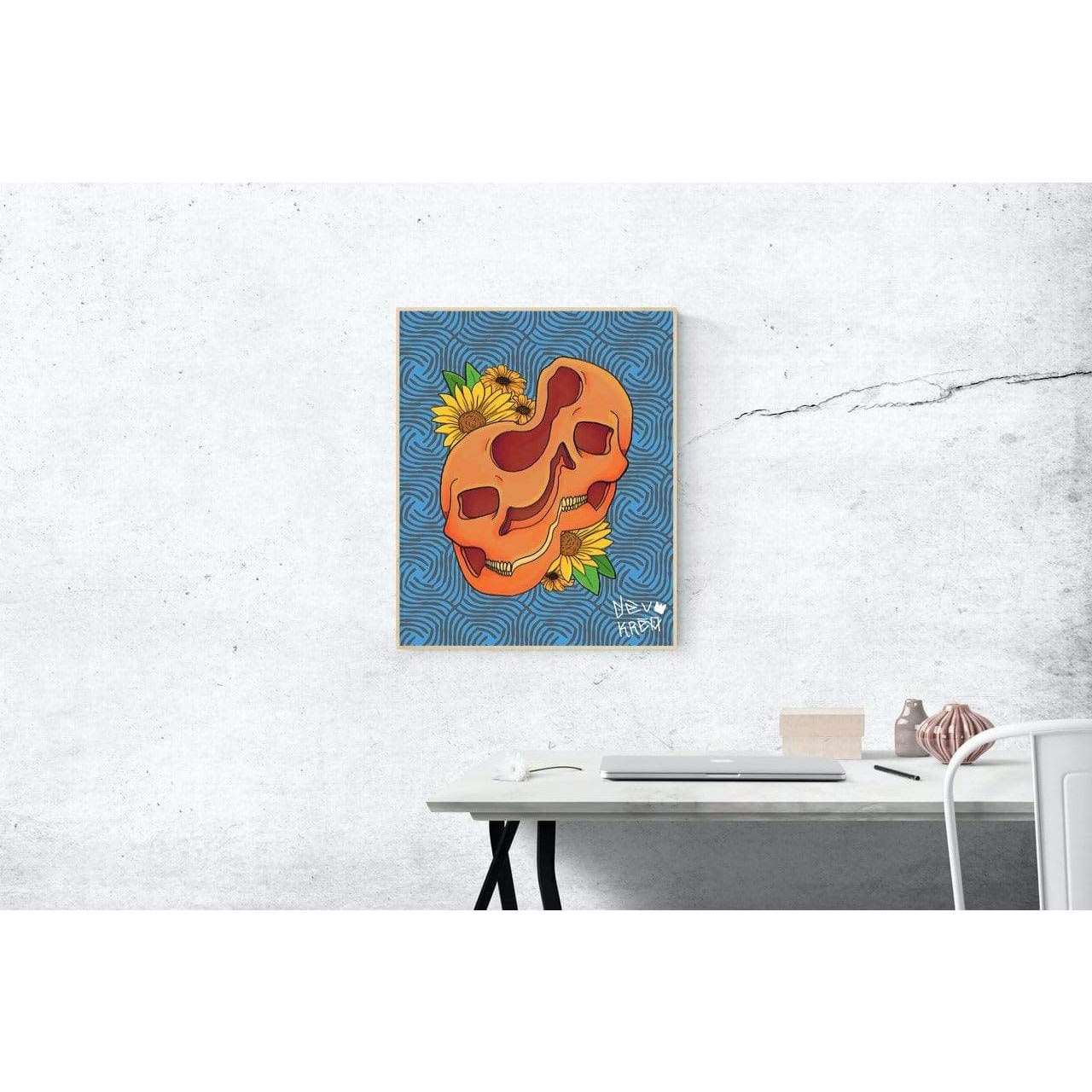 Surreal Trippy Skull Print | DevKrea - Deviantkreations