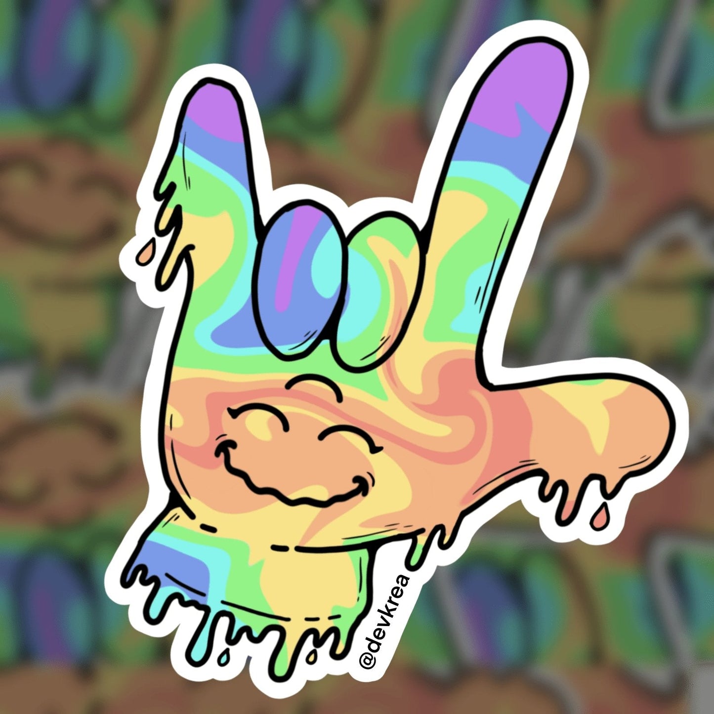 Trippy Love Sticker | 3" | DevKrea - Deviantkreations
