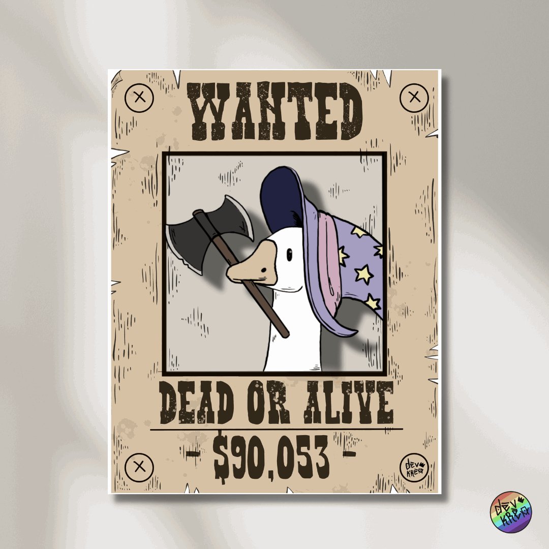 Wanted Goose Print  Deviant Kreations – Deviantkreations