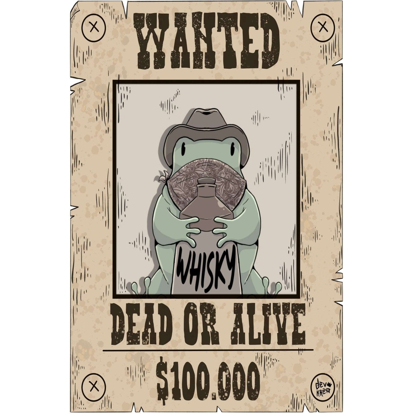 Whisky Frog Print | DevKrea - Deviantkreations