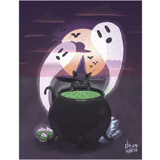 Witches Familiar Print | DevKrea - Deviantkreations