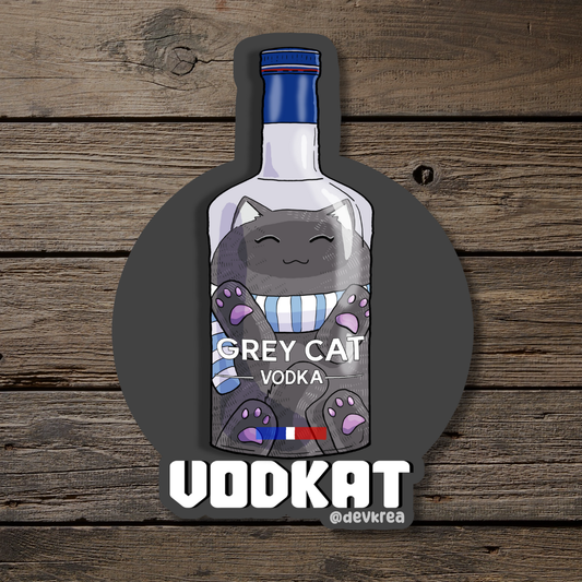 Vodkat | 3" Vinyl | Cat-tail Sticker | Deviant Kreations