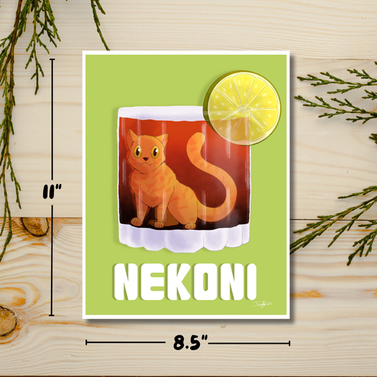 Nekoni Cat-tail | Satin 8.5"x11"  Print | Deviant Kreations