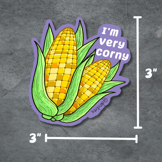 Corny | 3" Matte Sticker | Deviant Kreations