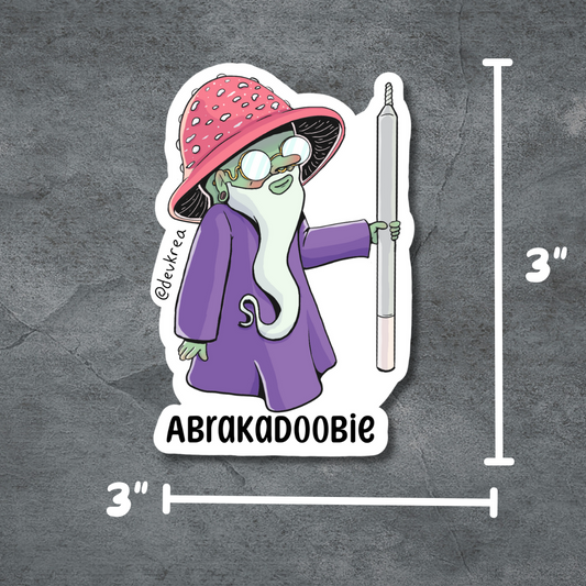 Abrakadoobie | 3" Matte Sticker | Deviant Kreations