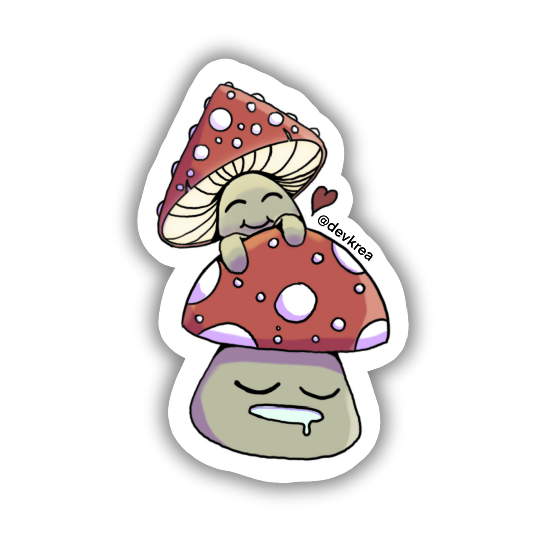 Mushroom Buds Sticker | 3" | Deviant Kreations