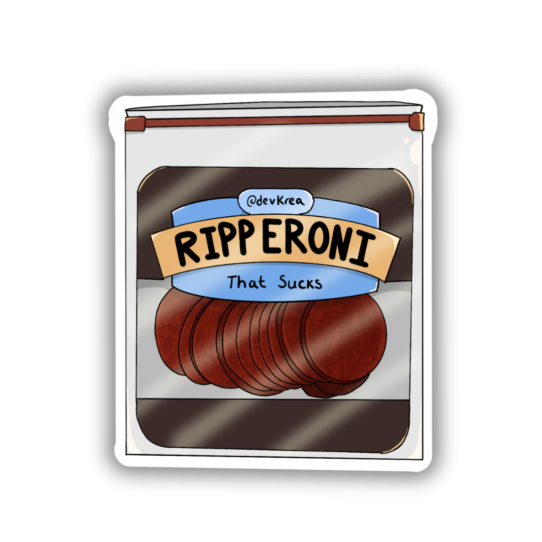 Ripperoni Sticker | 3" | Deviant Kreations - Deviantkreations - mental health, sticker, Stickers