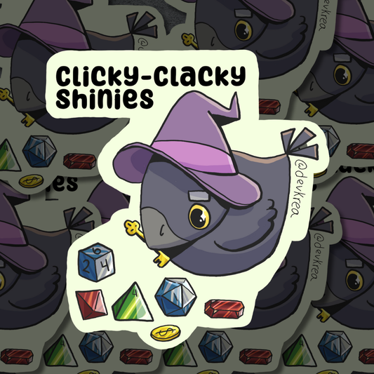 Clicky-clacky Crow | 3" | Deviant Kreations