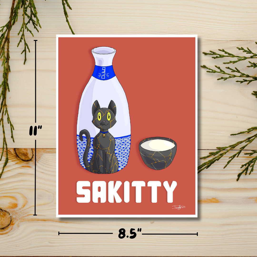 Sakitty Cat-tail | Satin 8.5"x11"  Print | Deviant Kreations