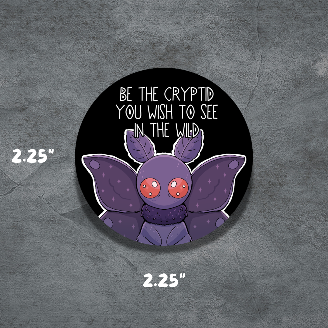 Mothman 2.25" Button | Deviant Kreations