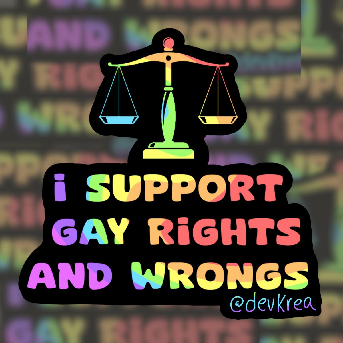 Gay Rights Sticker | 3" | Dishwasher Safe | Deviant Kreations - Deviantkreations