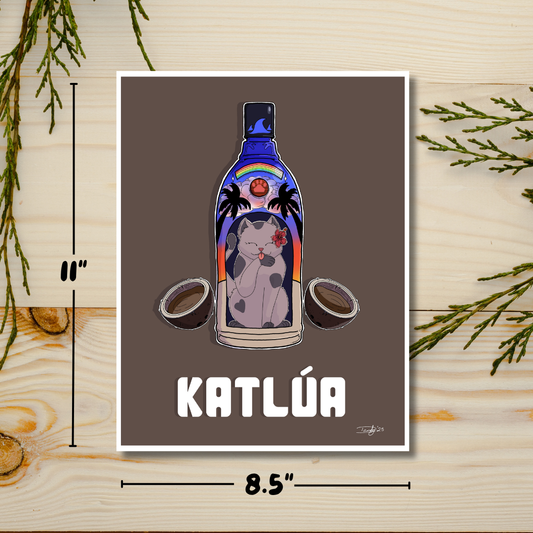 Katlua Cat-tail | Satin 8.5"x11"  Print | Deviant Kreations