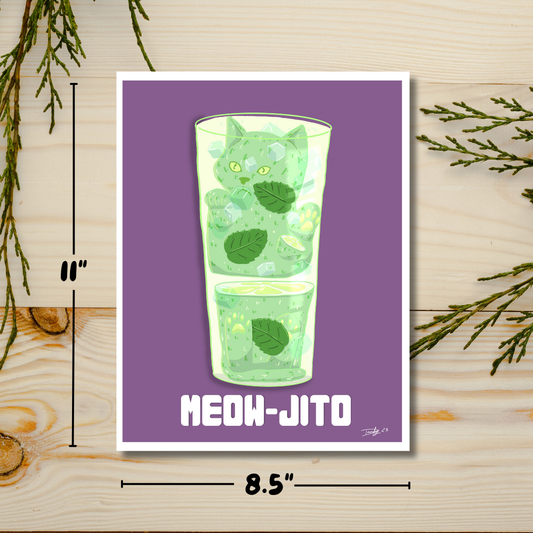 Meow-jito Print Cat-Tail | Deviant Kreations