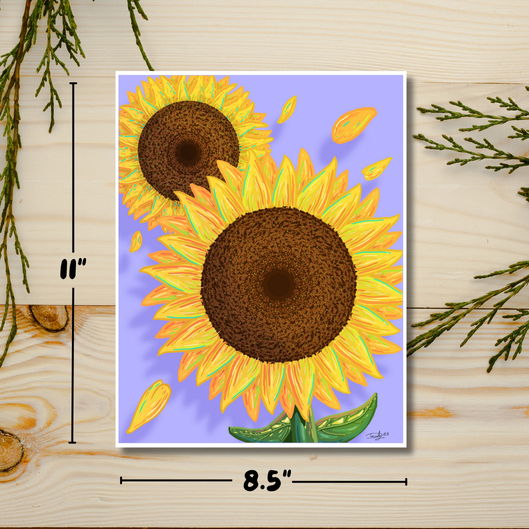 Sunflower Print | Wall Art | Deviant Kreations