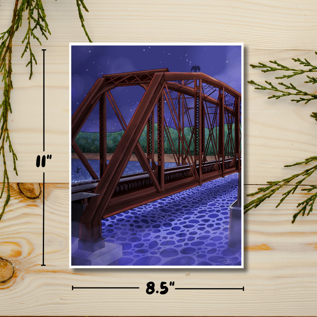 Point Pleasant Bridge | Wall Art | 8.5"x11" | Deviant Kreations