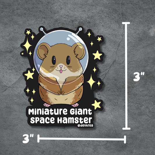 Minature Giant Hamster Sticker | 3" Matte | Deviant Kreations