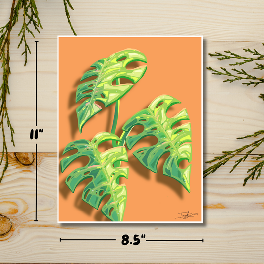 Monstera Print | Wall Art | Deviant Kreations