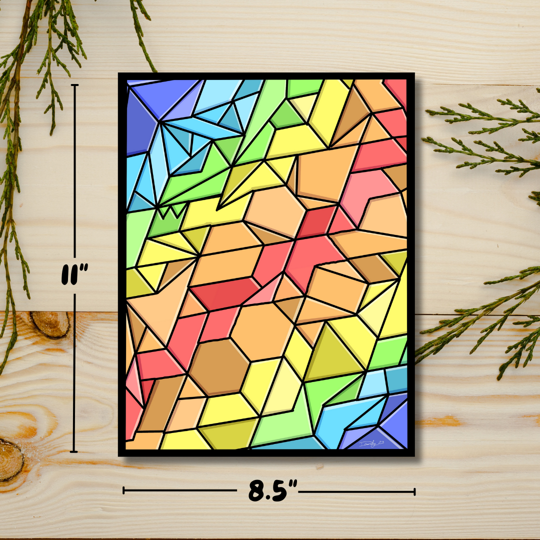 Rainbow Stained Glass Print | Wall Art | Deviant Kreations