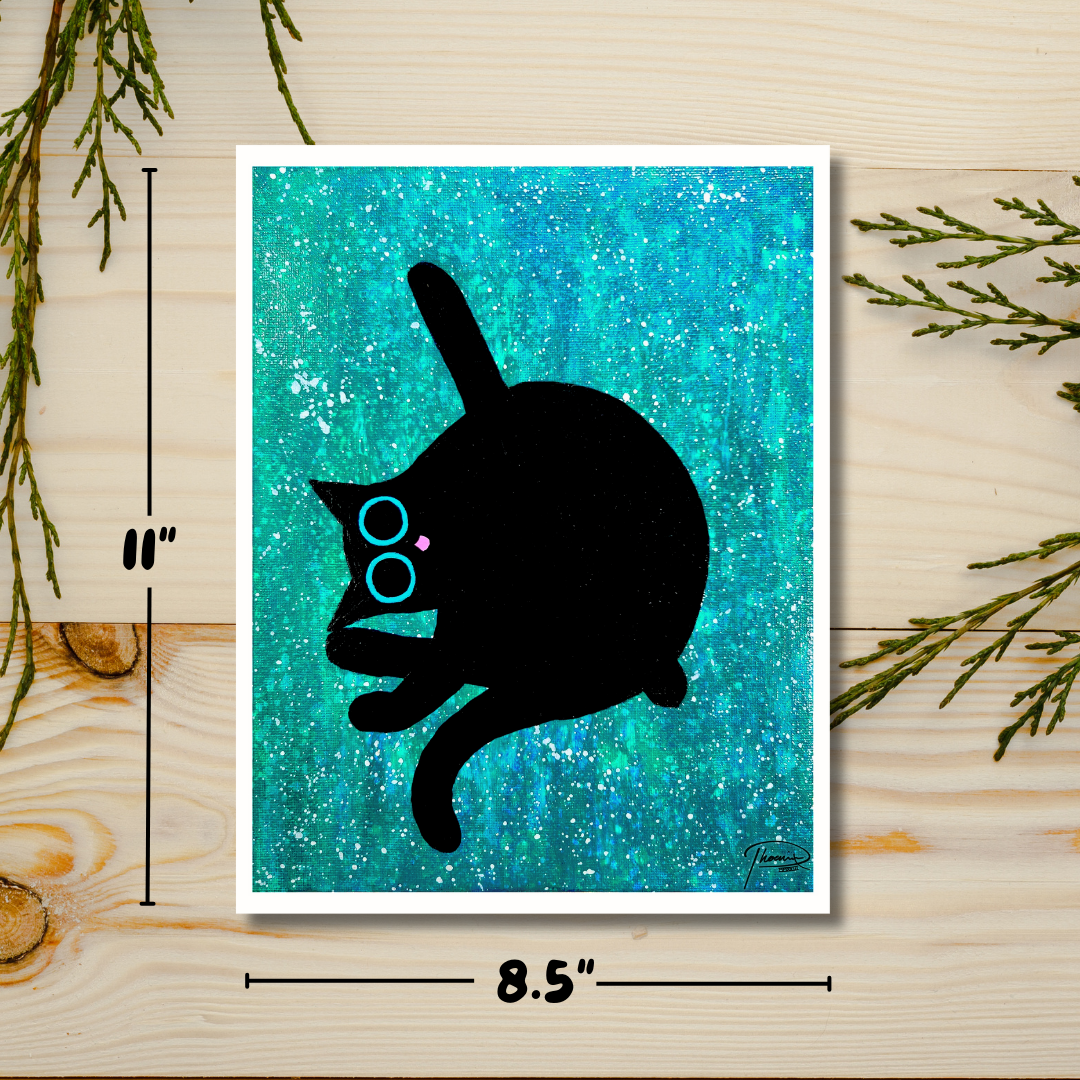 Silly Void Cat Print | Wall Art | Apollonian Art | Deviant Kreations