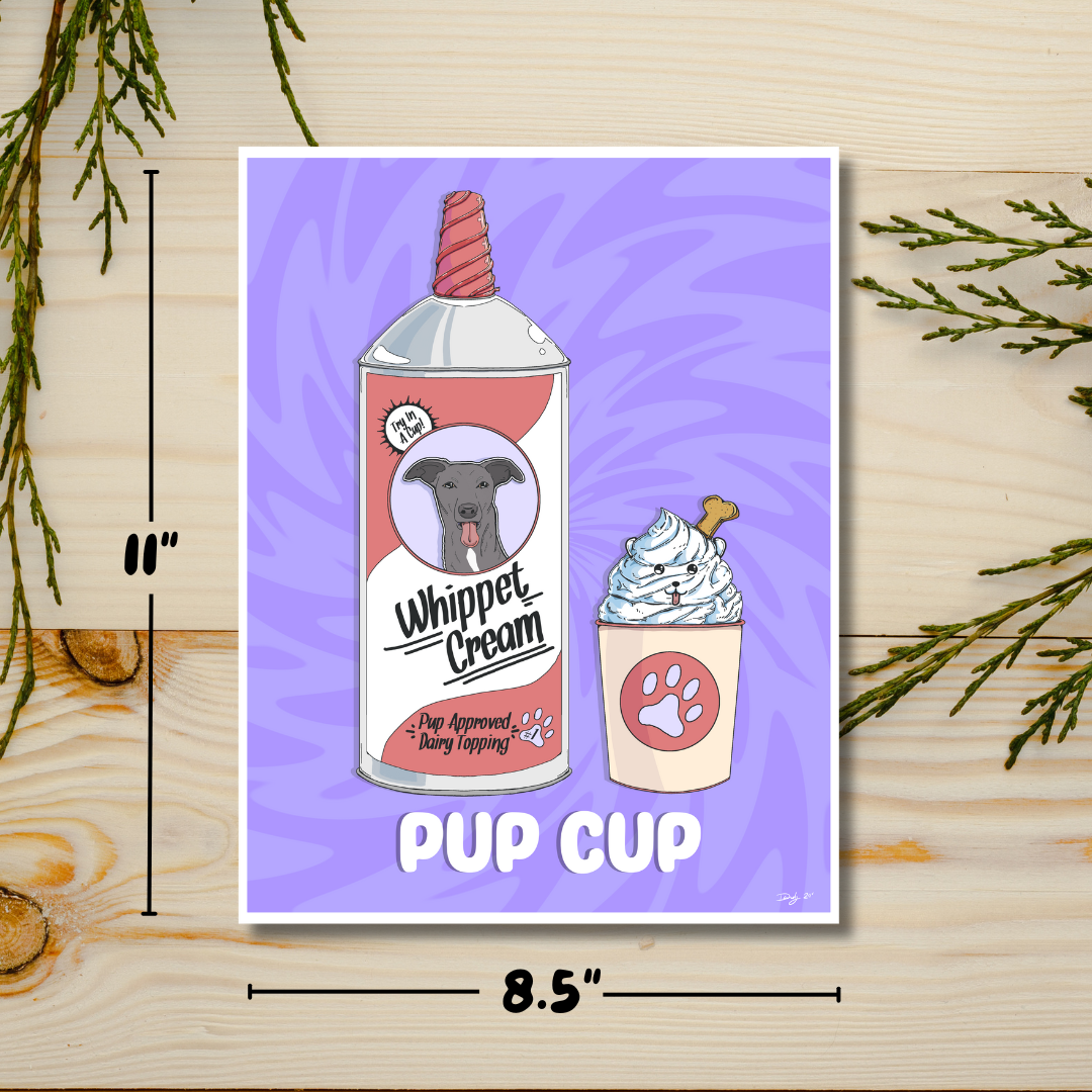 Pup Cup Print | 8.5" x 11" | Deviant Kreations