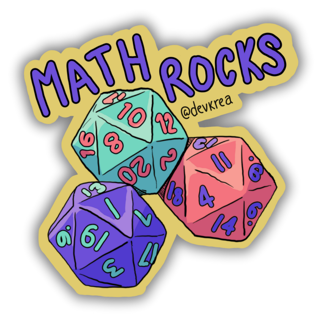 Math rocks 3" Vinyl Sticker  | Deviant Kreations