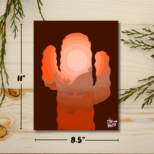 Desert Cactus Silhouette Print | Deviant Kreations