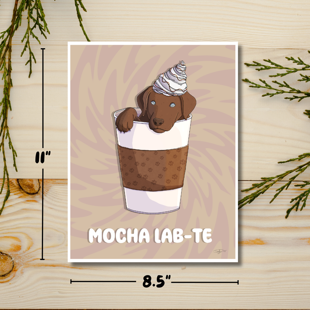 Mocha Lab-te Print | 8.5"x11" | Deviant Kreations