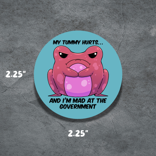 Mad Tummy Button | 2.25" Pinback Button | Deviant Kreations