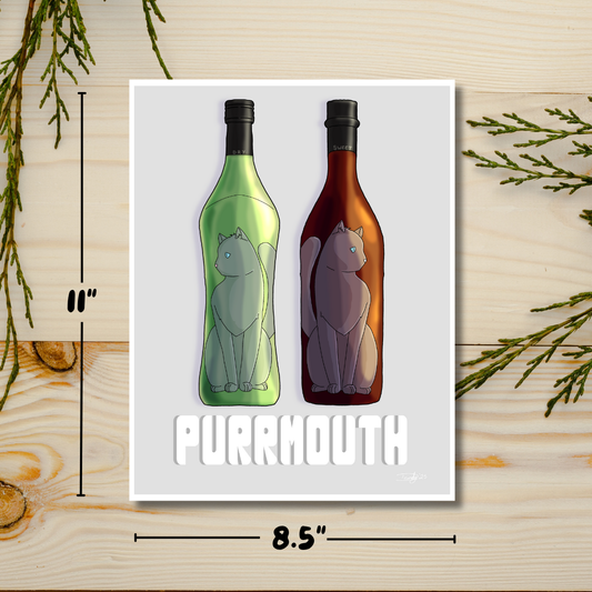 Purrmouth Cat-tail | Satin 8.5"x11"  Print | Deviant Kreations