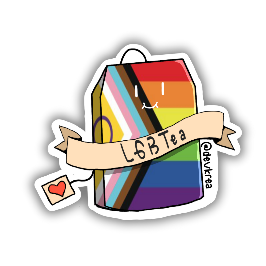 LGBTea Tea Bag Sticker | 3" | Deviant Kreations