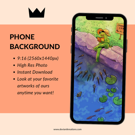 "Froggy Daycare" Phone Background | Digital Downloads | Deviant Kreations - Deviantkreations - Digital, lockscreen, phone