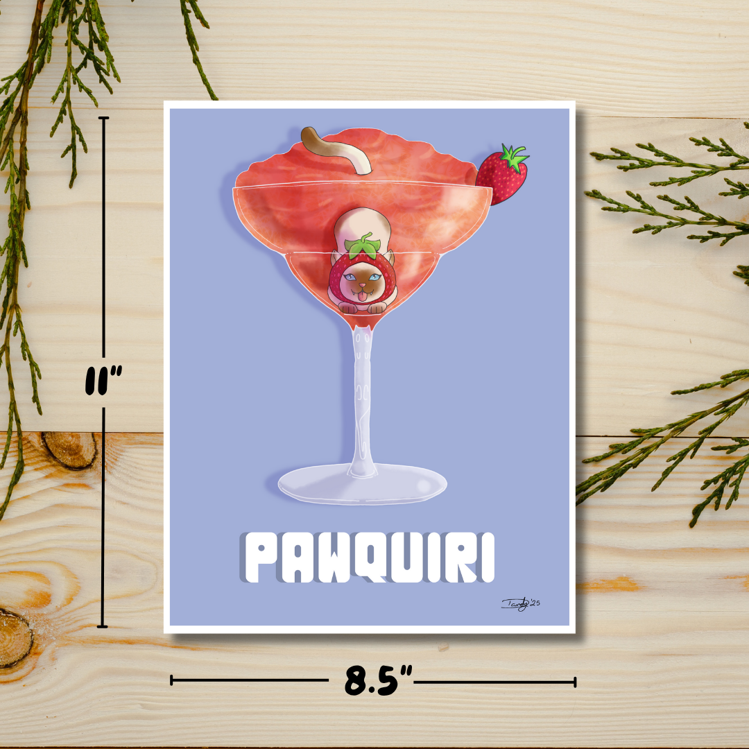 Pawquiri Cat-tail | Satin 8.5"x11"  Print | Deviant Kreations