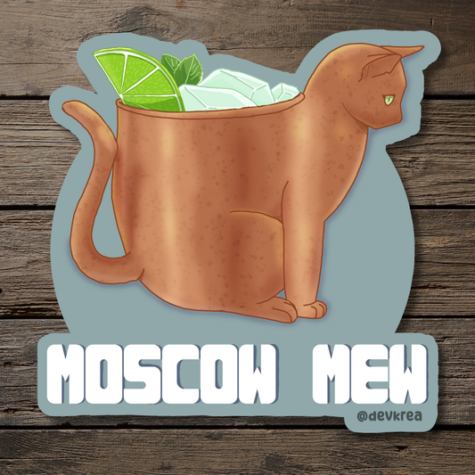 Moscow Mew | 3" Vinyl | Cat-tail Sticker | Deviant Kreations
