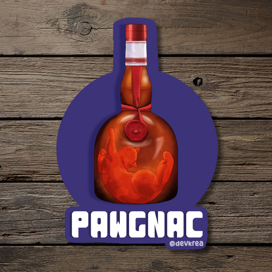 Pawgnac | 3" Vinyl | Cat-tail Sticker | Deviant Kreations