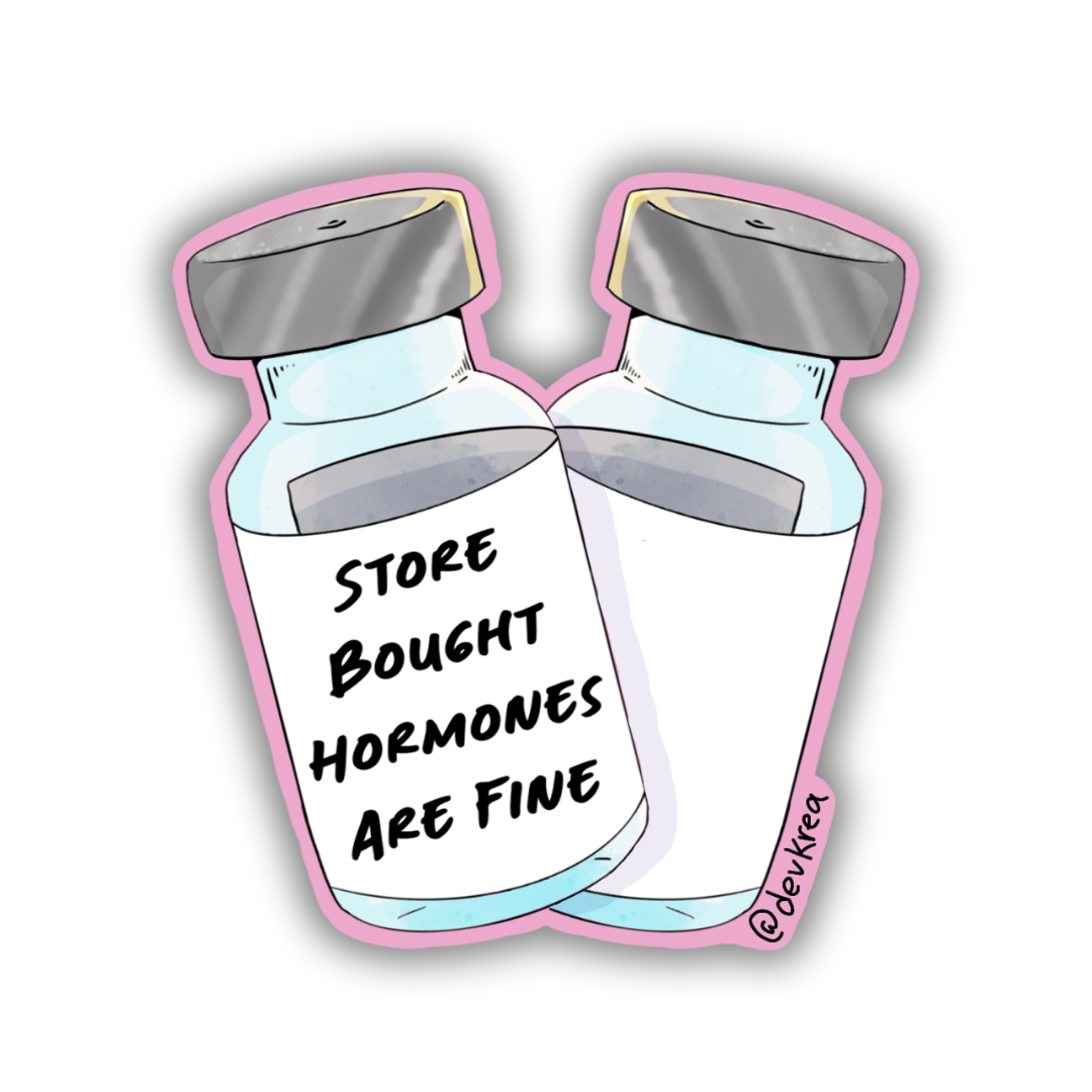 Store Bought Is Fine 3" Sticker | Deviant Kreations - Deviantkreations - gay, lgbt, lgbtq, Pride, sticker, Stickers, trans