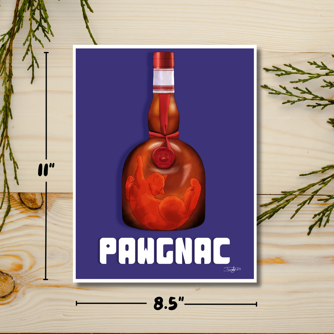 Pawgnac Cat-tail | Satin 8.5"x11"  Print | Deviant Kreations
