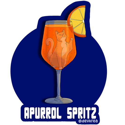 Apurrol Spritz | 3" Vinyl | Cat-tail Sticker | Deviant Kreations
