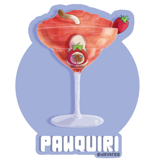 Pawquiri | 3" Vinyl | Cat-tail Sticker | Deviant Kreations
