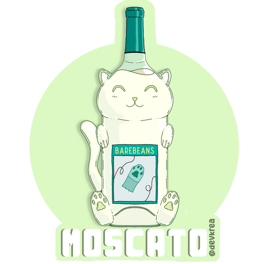 MosCATo | 3" Vinyl | Cat-tail Sticker | Deviant Kreations
